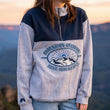Load image into Gallery viewer, Embroidered Quarter Zip Jumper - Navy
