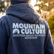 Load image into Gallery viewer, Mountain Culture Embroidered Hoodie - Navy/Sky Blue
