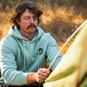 Embroidered Hoodie - Eucalyptus Green